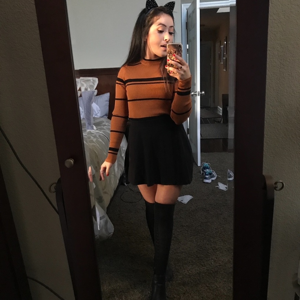 Burnt Orange Stripe Sweater